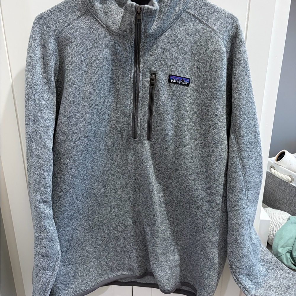 Patagonia Men's Zip-Up Gray Sweater